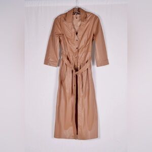 ZARA Faux Leather Midi Dress – New Without Tags